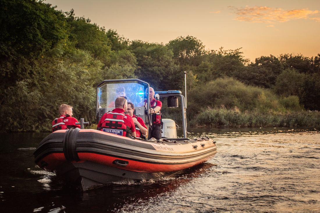 RYA training underway on a Tees River Rescue boat