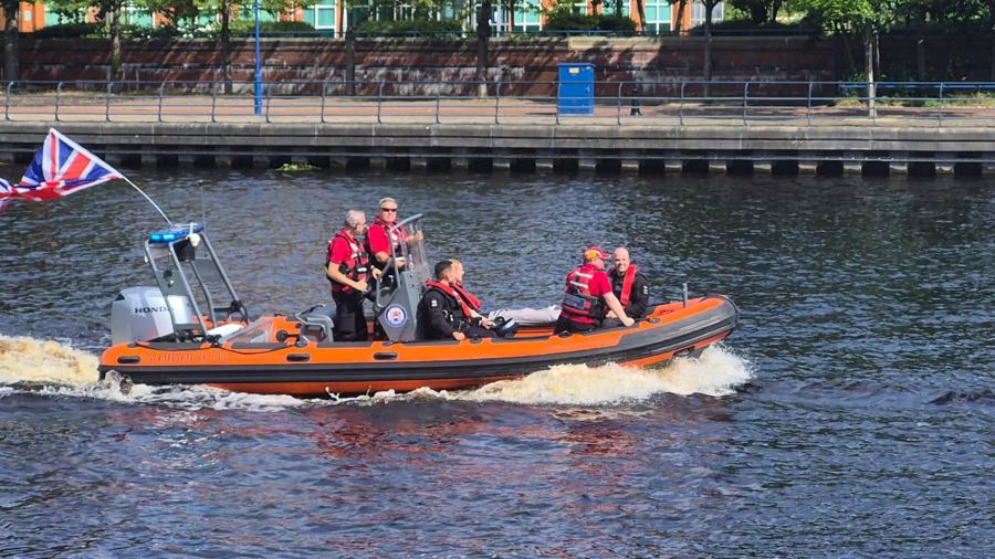 Tees River Rescue patrol boat underway on the Tees